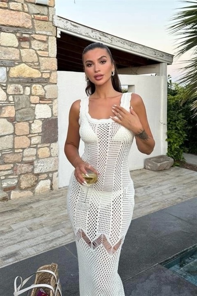 Genel Markalar Romina Ajurlu Balık Form Elbise 2762