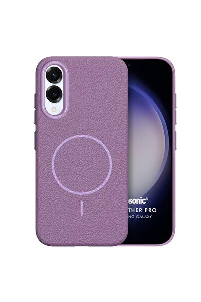 Microsonic Samsung Galaxy S25 Edge Kılıf MagLeather Pro Lila