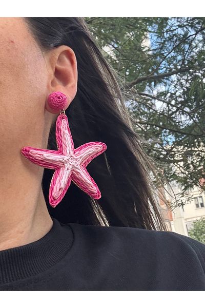 bijuxbymrv Star Paper Thread Woven Earrings