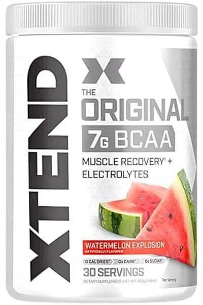 xtend Original BCAA Powder Watermelon Explosion - ZERO CALORIE, ZERO CARB, ZERO SUGAR - Post Workout