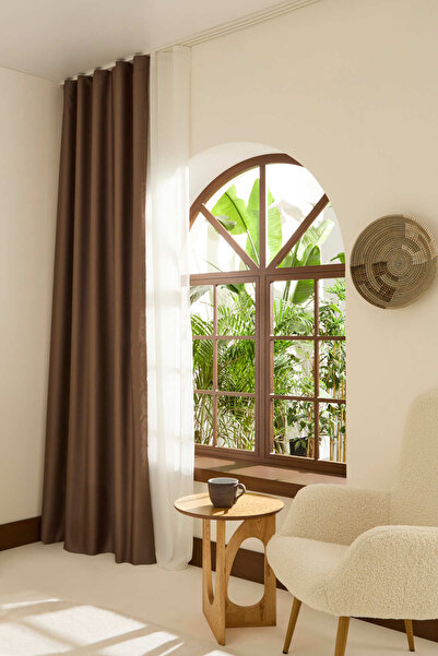 Kaşmir Home Κουρτίνα Bloom Dark Blackout Mink 150x270 cm