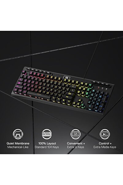 REDRAGON K513 RGB Membrane Gaming Keyboard (104 Keys)
