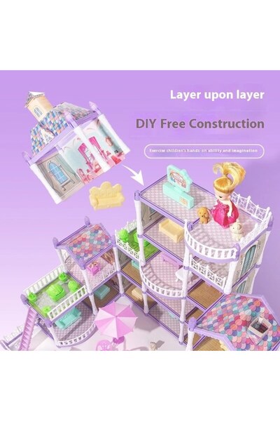 Smart Vibe PrincessVilla SmartViBE™ Dollhouse, DIY Playset with 280 PIECES