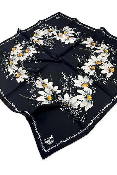 Levidor Μεταξωτό μαντήλι Twill Μαύρο