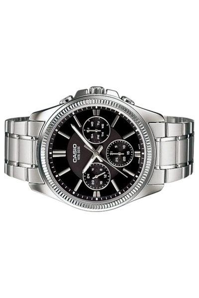 Casio Men's Analog Black Dial Watch - MTP-1375D-1A