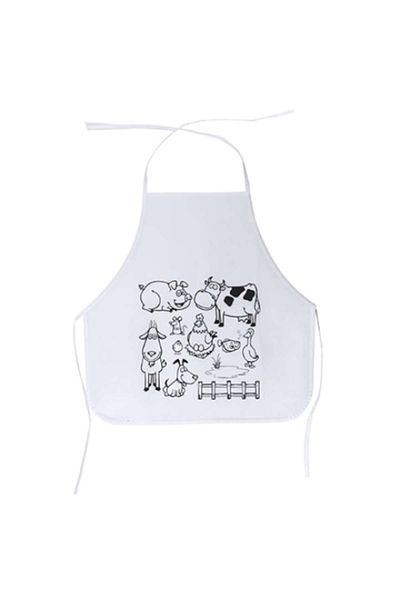 STAMINA Șorț pentru copii din material nețesut cu desene care pot fi colorate