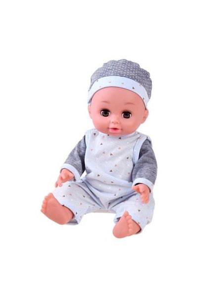 indiggo Papusa Bebelus pentru Copii, CuteBaby, cu Cap, Maini si Picioare din Cauciuc, Inchide Ochii, cu Sune