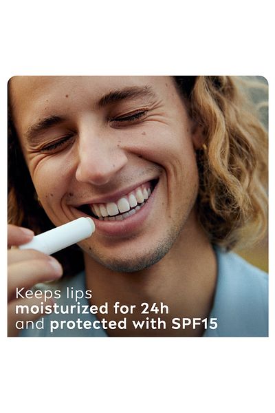 LABELLO Lip Balm Men Active SPF15, 24H Moisture with Shea Butter, Vegan, 4.8g, Pack of 2