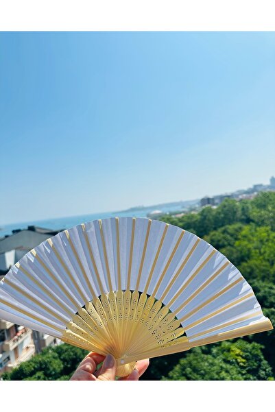 Bukiro Bambu Kağıt Yelpaze serinletici dekoratif plaj festival yelpaze