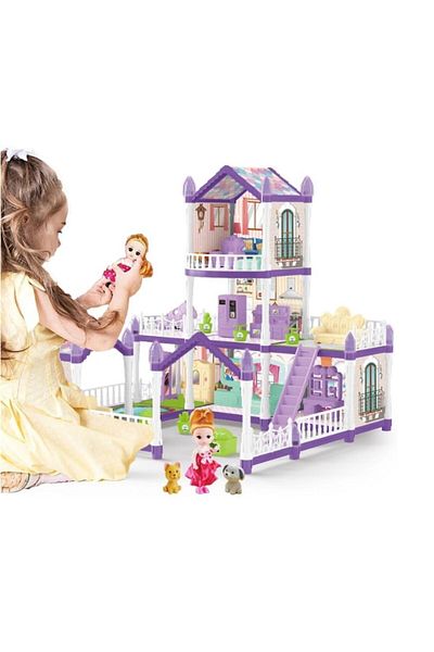 Smart Vibe Casuta de Papusi Sofia DollHouse SmartViBE™, Set de Joaca DIY cu 192 PIESE