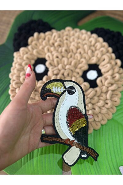 Gönülden Tasarım SET 2 BUCĂȚI BEAR AND BIRD EMBLEMA APPLICAT