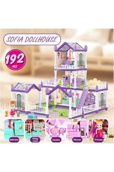 Smart Vibe Sofia DollHouse SmartViBE™, DIY Playset with 192 PIECES