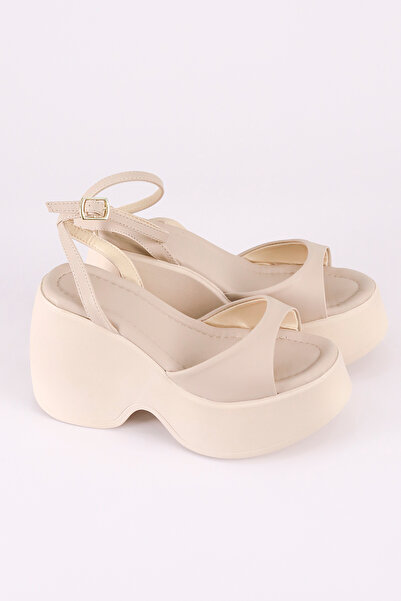 Mamito Ayakkabı Dlg 51 Wedge Sole Ankle Strap Sandals
