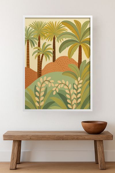 HOMEPACK Single Wooden Framed Painting Single Piece Poster Painting Tkkarina-21