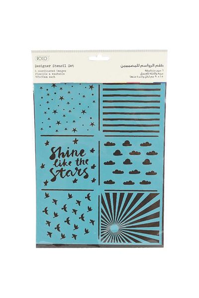 Roco Design Stencils Coordinated "Shine Like The Stars" Plastic