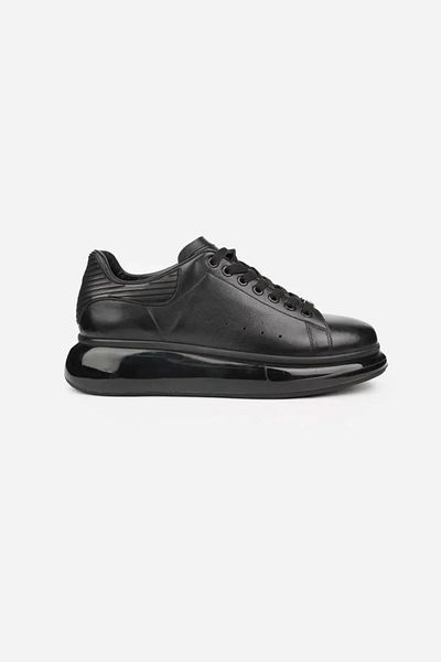 Pierre Cardin Μαύρο Δερμάτινο Sneaker - 10205 Air Sole