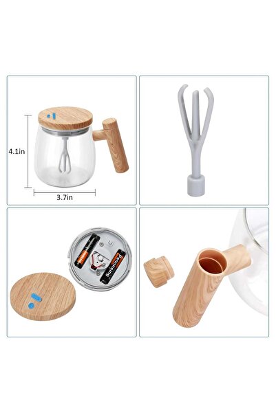 Generic 500ml Automatic Electric Mixing Cup High-Speed for Coffee, Milk, Juice & Protein Mixture