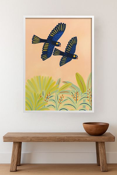 HOMEPACK Single Wooden Framed Painting Single Piece Poster Painting Tkkarina-25