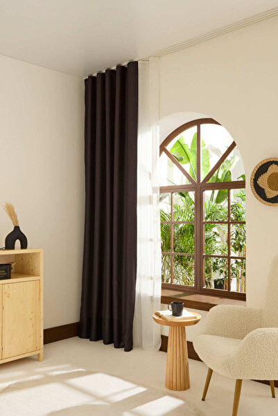 Kaşmir Home Κουρτίνα Harper Star Blackout Σκούρο Γκρι 150x270 cm