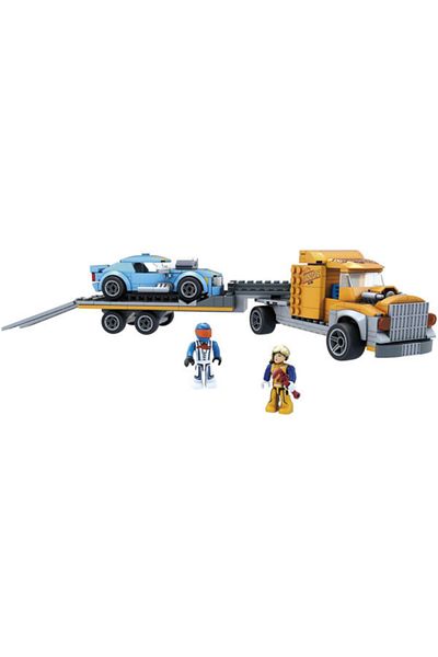 MEGA Mega Construx Construction Set, Hot Wheels Truck Trailer and Car, 355 Pieces