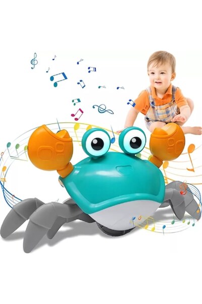 indiggo Interactive SmartCrab Toy Set with USB Cable, Infrared Sensors, LED Lights, Rechargeable Battery