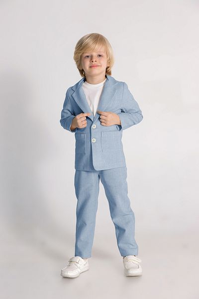 DMB BOYS & GIRLS Men's 3-Piece Linen Suit
