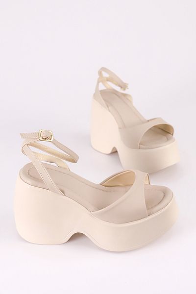 Mamito Ayakkabı Dlg 51 Wedge Sole Ankle Strap Sandals