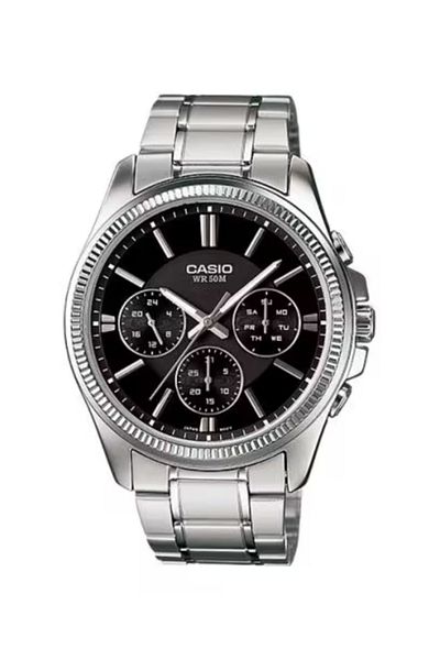 Casio ساعة كاسيو للرجال بمينا أسود تناظرية - MTP-1375D-1A