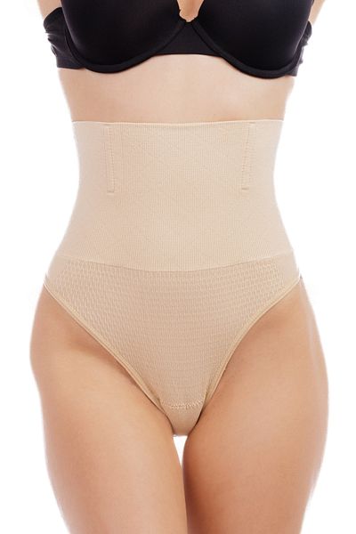 zenifique Shapewear Type Bustier With Thong Panty, Mid Waist, Zenifique, Nude, Size M