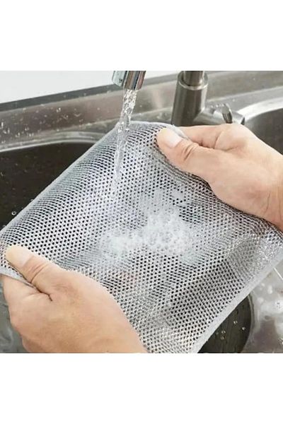 ARVALE 3Pcs Wire Cleaning Cloth Dirt Degreaser Sink Kitchen Dish Cleaning Sponge Cloth