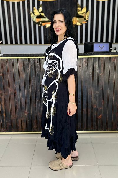 GÖKSEL Vivid Printed Design Dress Plus Size