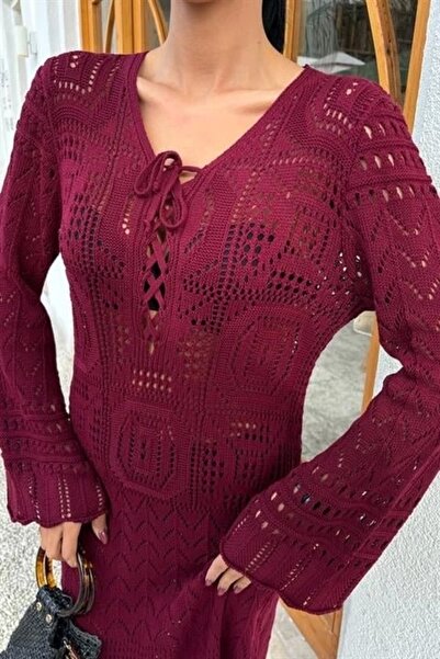 Lijuri فستان بيريت مزخرف بتفاصيل 2838