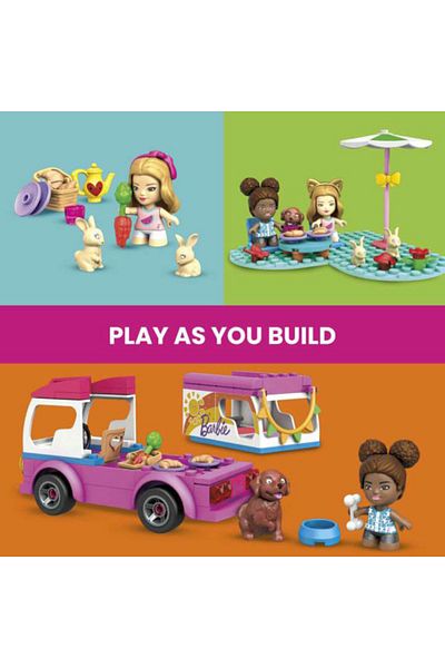 MEGA Mega Constux Barbie construction set, RV Adventures, 123 pieces and 20 accessories
