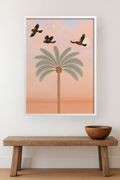 HOMEPACK Single Wooden Framed Painting Single Piece Poster Painting Tkkarina-30