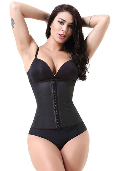 zenifique Zenifique Body Shaping Corset, Sauna Type, 3-Row Closure, Black, Size XL