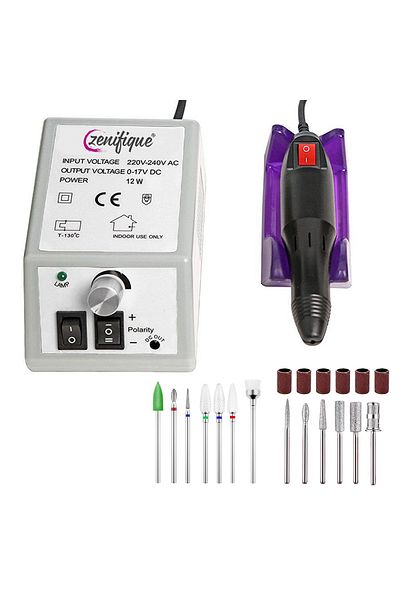 zenifique Zenifique® Professional Nail File, Electric False Nail File 20,000 Rpm, Gray, 13 Heads