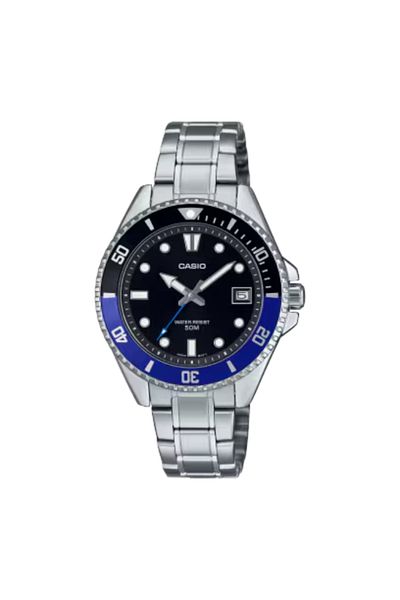 Casio ساعة كاسيو للرجال بمينا أسود تناظرية - MDV-10D-1A2VDF