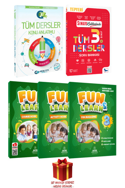Sınav Yayınları 3. Sınıf Tüm Dersler Konu Anlatımı + Soru Bankası + Fun Learn...