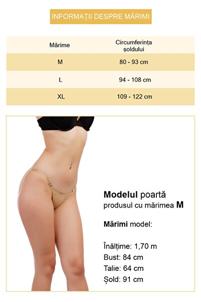 zenifique Shapewear Pantyhose for Buttock Enlargement, Zenifique, Nude, Size L