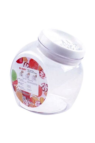Felli Flip-Tite Cookie Storage Container Clear and White 2 Liter