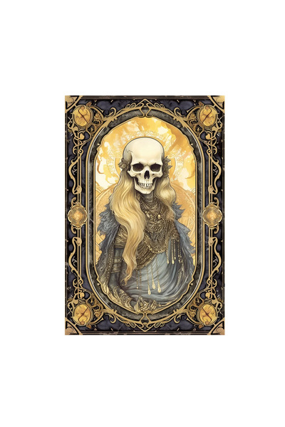 INOVATIX Set de 8 piese, autocolant schelet de tarot de Halloween cu aur, INOVATIX®. 6 cm