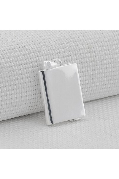 shop Dikdörtgen Tasarımlı Parlak Cevşen Muska Kabi 925 Ayar Gümüş Erkek Kolye...