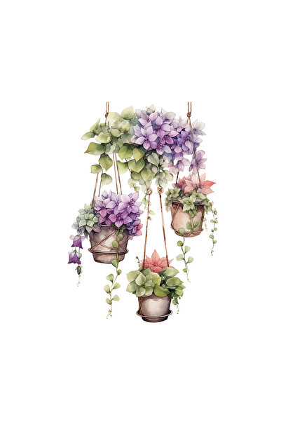 INOVATIX Set de 8 bucăți, autocolant pentru ghiveci de flori suspendate, INOV...