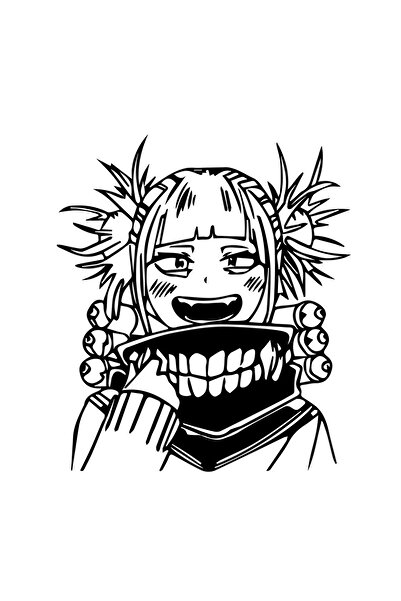 INOVATIX Set de 8 piese, autocolant Eroul Himiko Smile, INOVATIX®. 6 cm