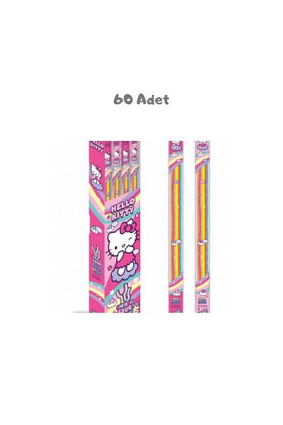 Hello Kitty Rainbow Sour Strip Candy Tutti Frutti Flavored (15 Gr.) 60 Pieces