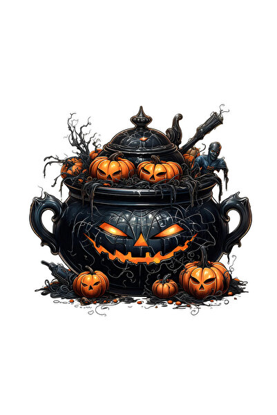 INOVATIX Set de 8 piese, autocolant Halloween Ghiveci magic cu dovleac negru,...