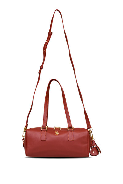 U.S. Polo Assn. حقيبة كتف نسائية باللون الأحمر الداكن Us25578