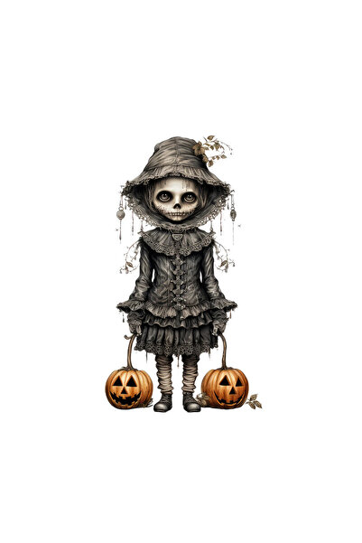 INOVATIX Set de 8 piese, autocolant Halloween fetiță zombie cu dovleci, INOVA...