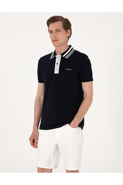 Pierre Cardin Μπλουζάκι Navy Blue Slim Fit 50304013-VR033