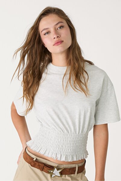 Stradivarius T-shirt with gathered top